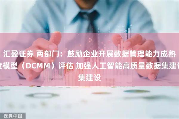 汇盈证券 两部门：鼓励企业开展数据管理能力成熟度模型（DCMM）评估 加强人工智能高质量数据集建设